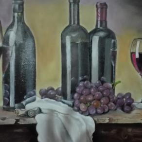 Still life the red wine