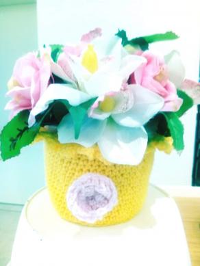 Uncinetto vaso di fiori