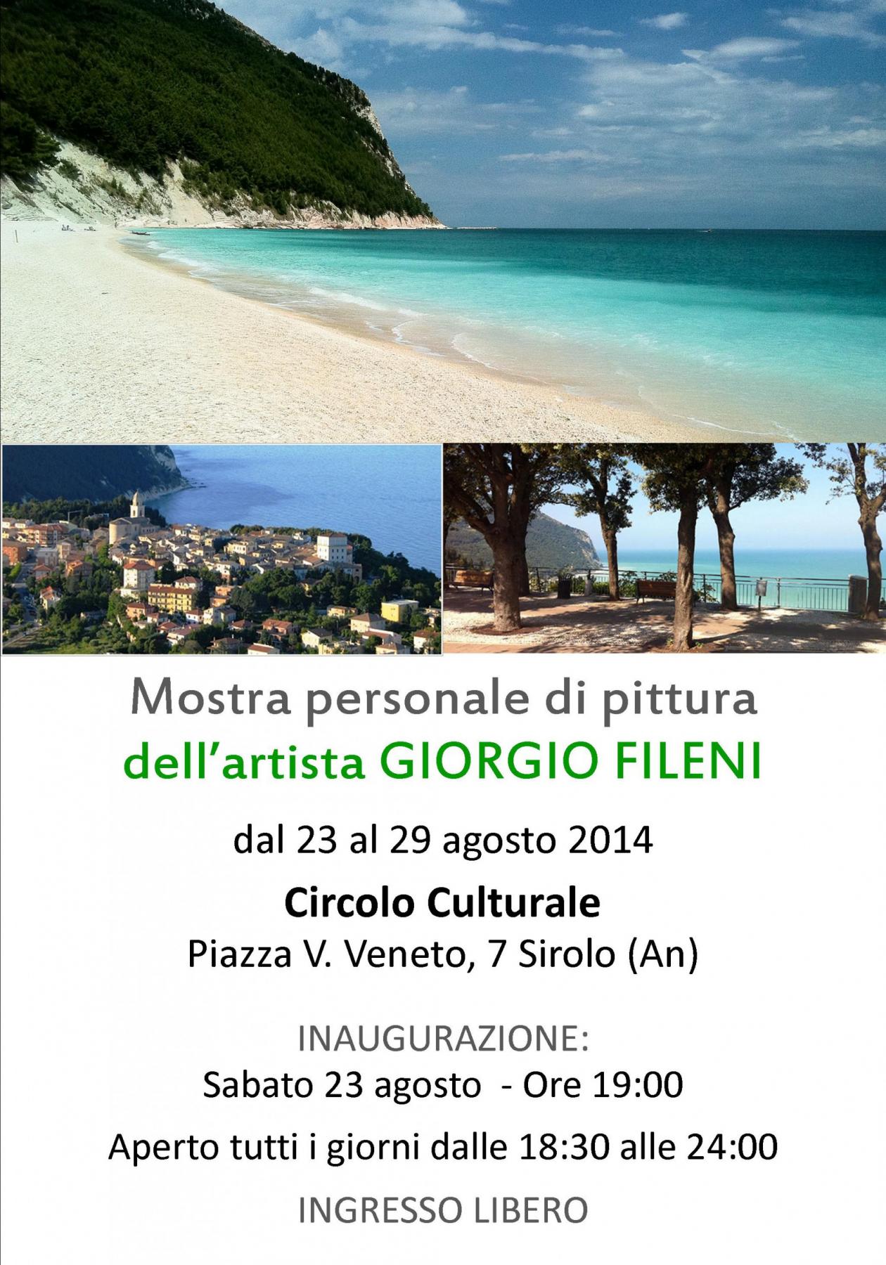 Mostra personale di pittura dell'artista Giorgio Fileni