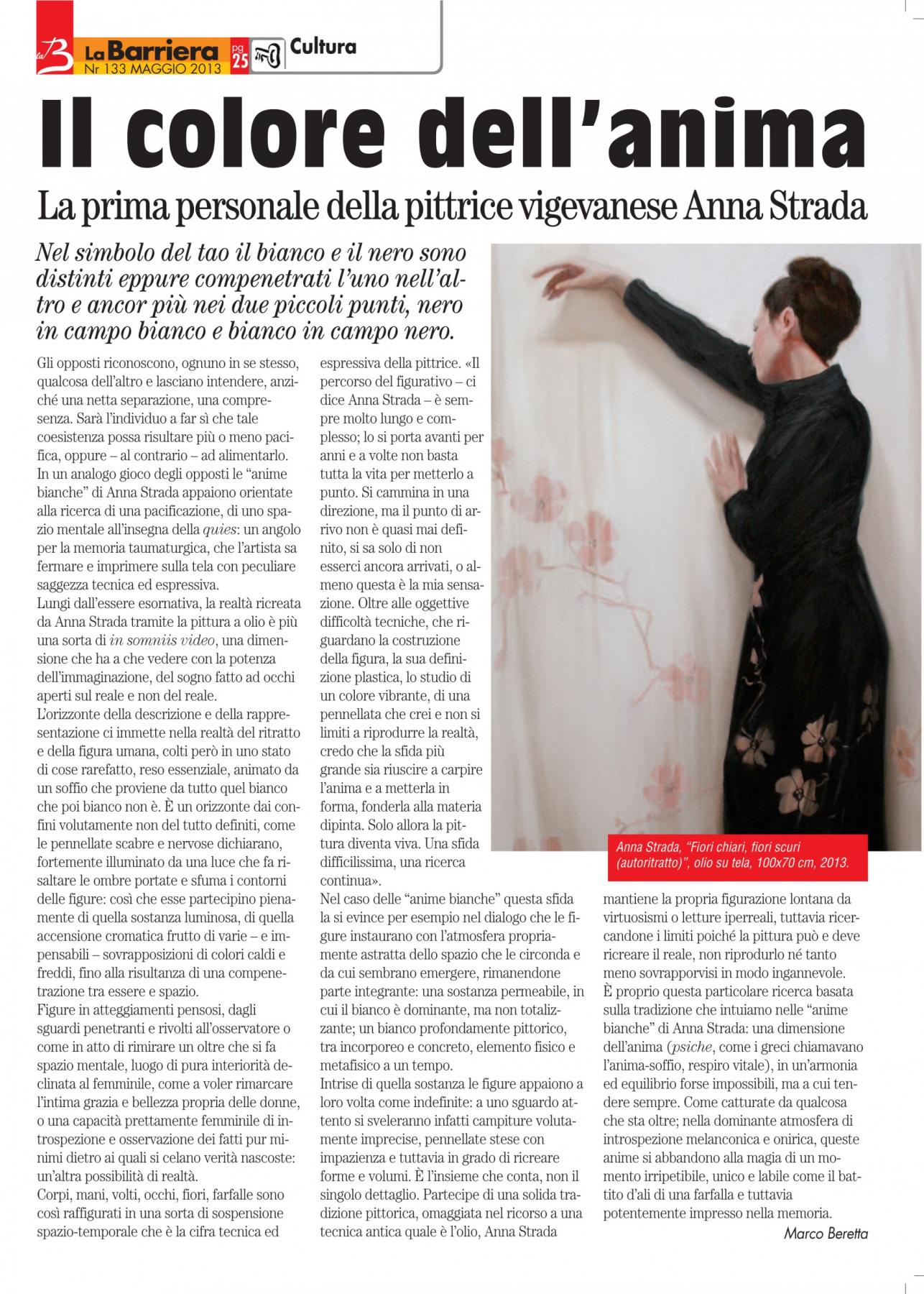 Anime bianche, personale. RASSEGNA STAMPA