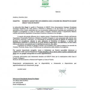 MOSTRA E ASTA delle opere d'arte donate per LA CASA DI FAUSTA A MODENA