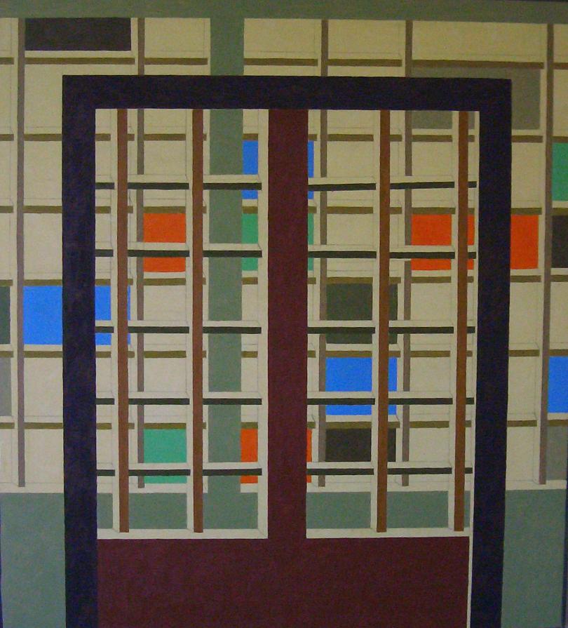 Gabbia olio e matita su tela   90x100  2002