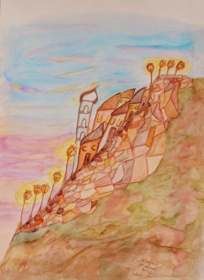 casette verso il tramonto