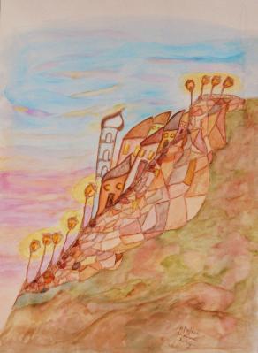 casette verso il tramonto