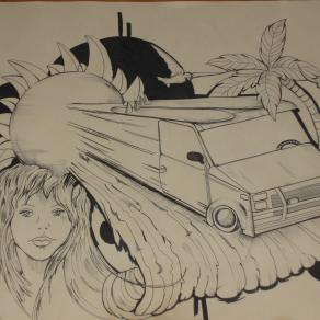 bozzetto tavola da surf