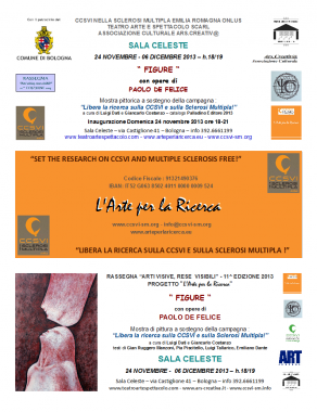 Locandina Mostra personale di Paolo De Felice in Sala Celeste BO Locandina Mostra personale di Paolo De Felice in Sala Celeste BO