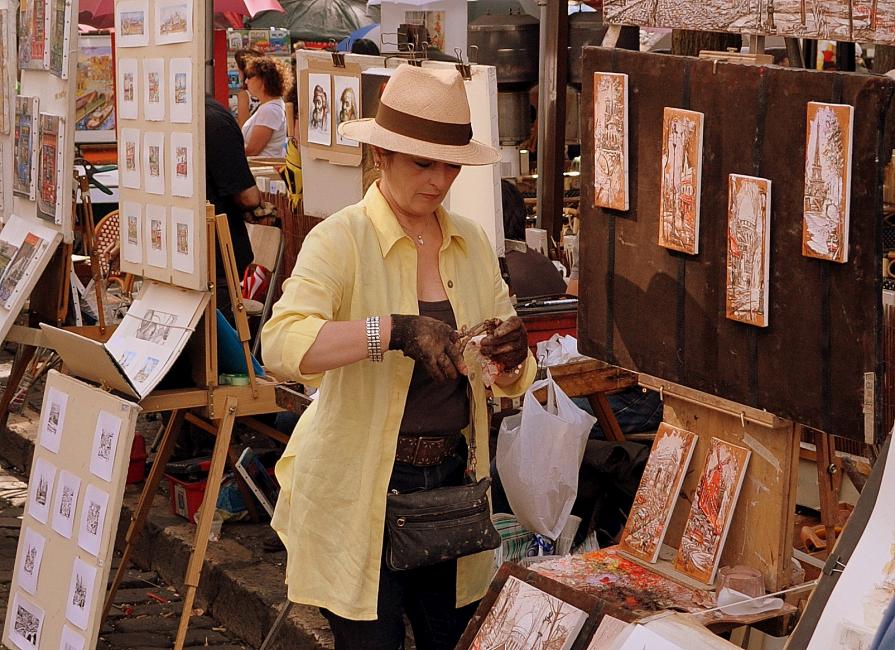 Art Workshop at Montmartre. Scene 4.3_Elegant Artist