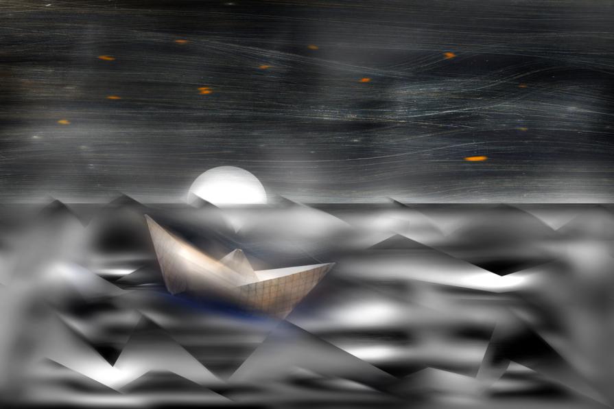 non posso giocare a briscola allora vado in un mare mosso..... un viaggio nei sogni.