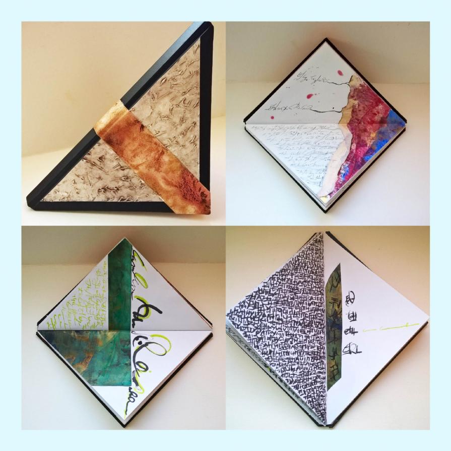 Libro d'artista calligrafico " La parola abbraccia un segno"