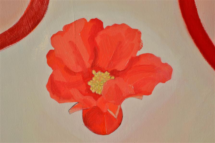 detail of pomegranate flower