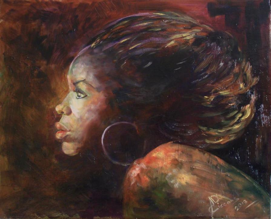 profilo di donna  Africana