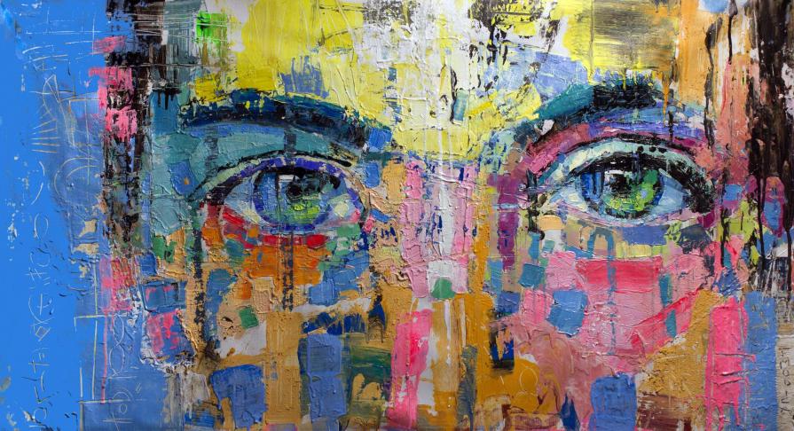 Fabio Modica | Gnosis: Hope - mixed media on canvas - cm 130x70 | 51x27,5 inches