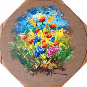 Adelio Bonacina - Il canto della natura - olio su MDF - 40 x 40