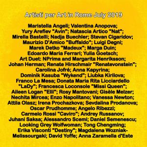 Art in Rome July 2019 Art in Rome July 2019