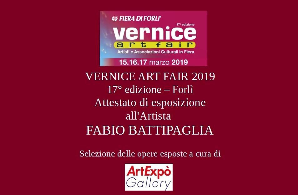Artista Fabio Battipaglia partecipa con due sue opere alla Fiera d'Arte di Forlì