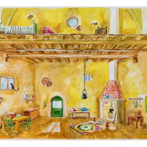 scenography for marionettes show