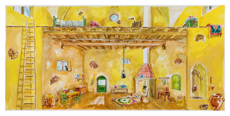 scenography for marionettes show