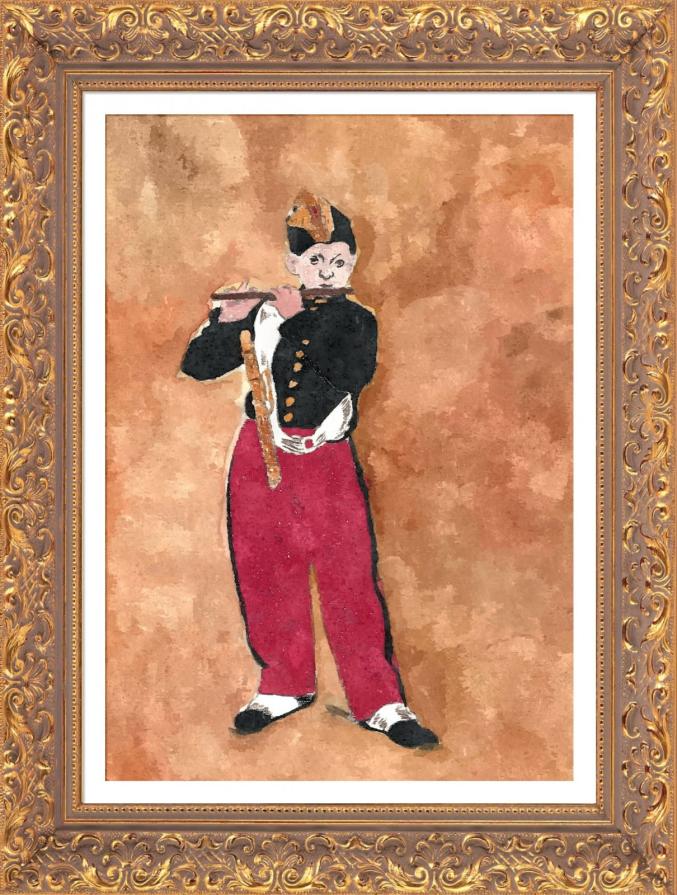 ... Manet re-immaginato: Il pifferaio ad acquerello !!!