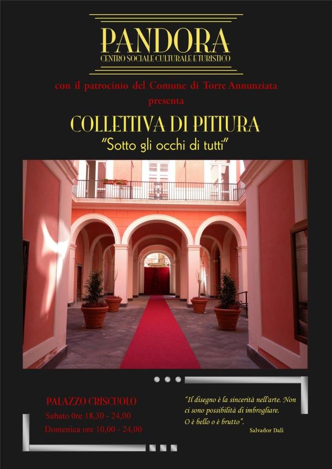 Palazzo Criscuolo a Torre Annunziata come location di questo evento che vede come espositori giovani artisti napoletani.