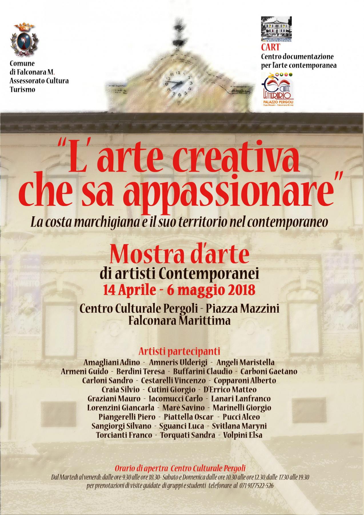 Maristella Angeli will participate in the artistic exhibition "The creative art that knows how to thrill", Falconara Marittima (AN)