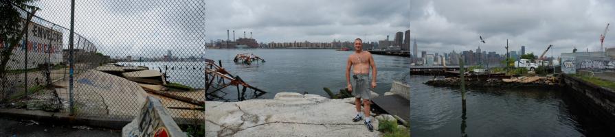 Polish immigrant fishing, Sunday, New York, September 2008 
