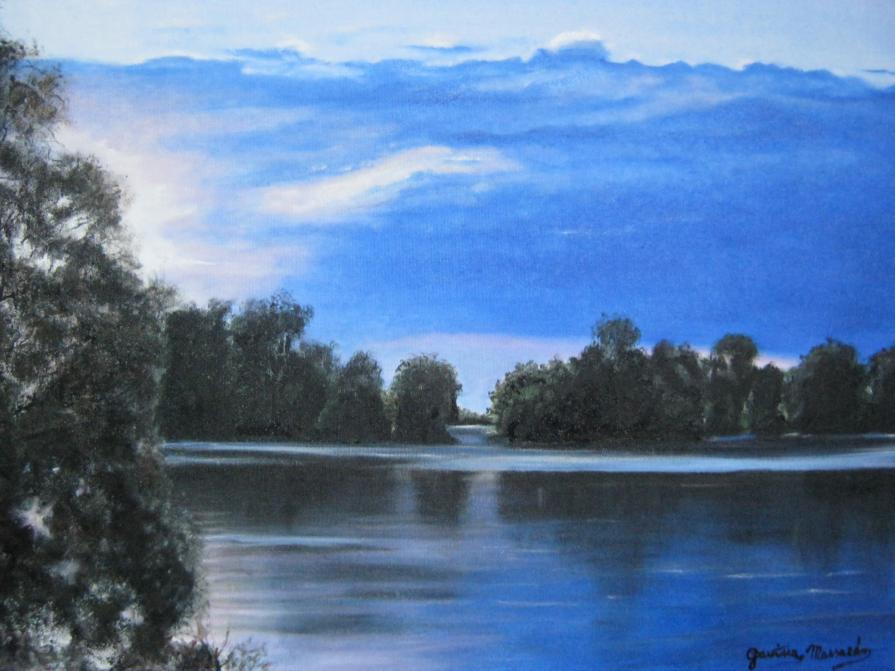 tramonto sul po ...Torricella di sissa