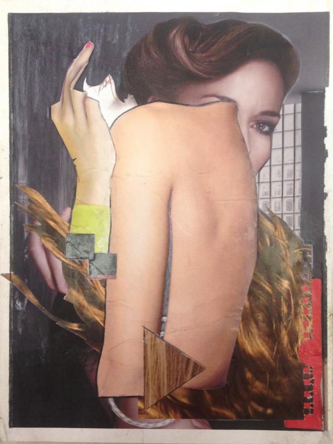 why not!, 2017, collage su pagina di rivista patinata45x35cm