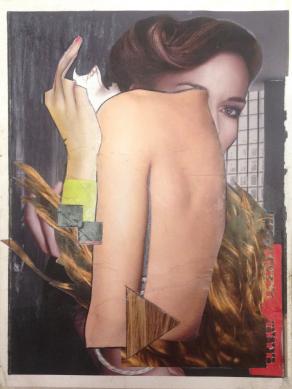 why not!, 2017, collage su pagina di rivista patinata45x35cm