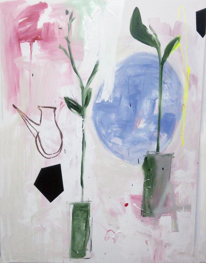 Plants, Jug and Some Other Things on Pink