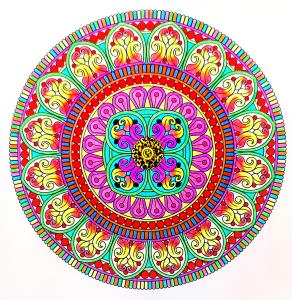 Ogni linea un passo, ogni colore una emozione, nel centro la pace." ...!!!