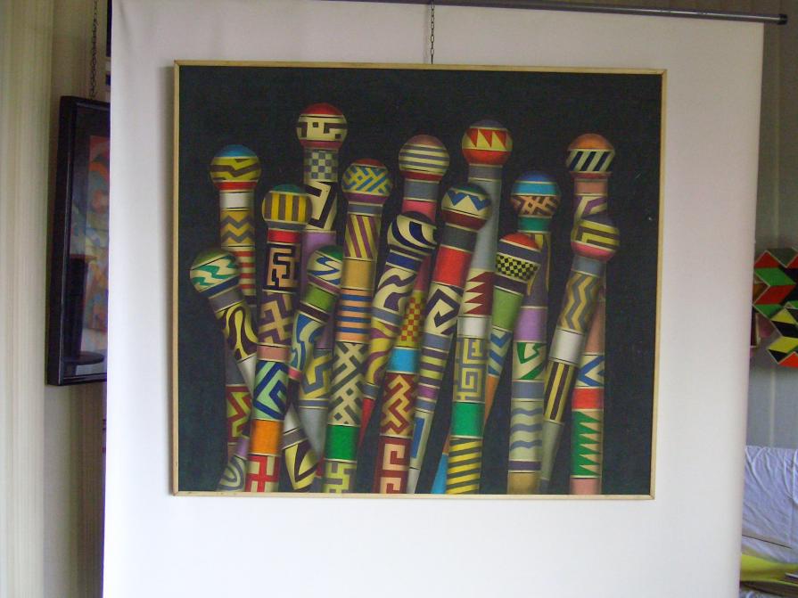 I Protagonisti  olio su tela   80x90   1996