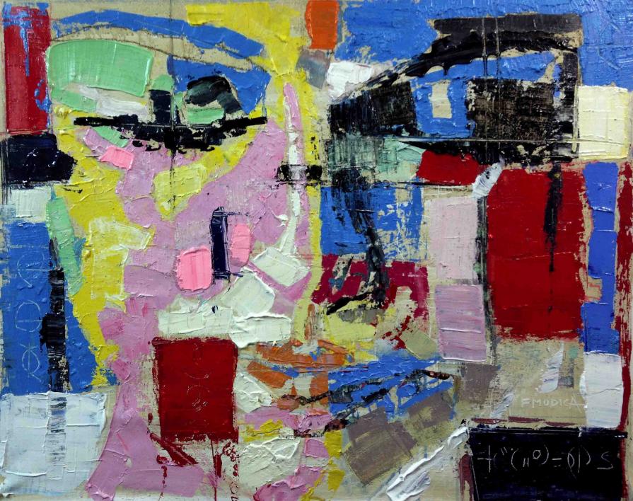 Fabio Modica | Prisoner of matter IV - mixed media on canvas - cm 93x74 - 36,6x29 inches - Aberson Exhibits - USA