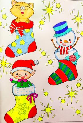 Un gatto.. un pupazzo di neve e un elfo...pronti per le feste !!!