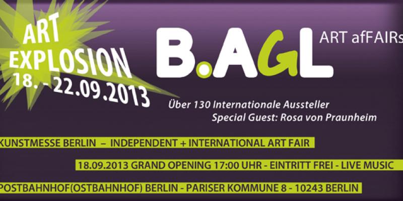 „Art Explosion 2013“ at the Independent Art Fair B.AGL ART afFAIRs in Berlin at Postbahnhof (Ost)  18. - 22.09.2013