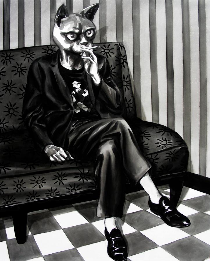 ospite intellettuale con sigaretta