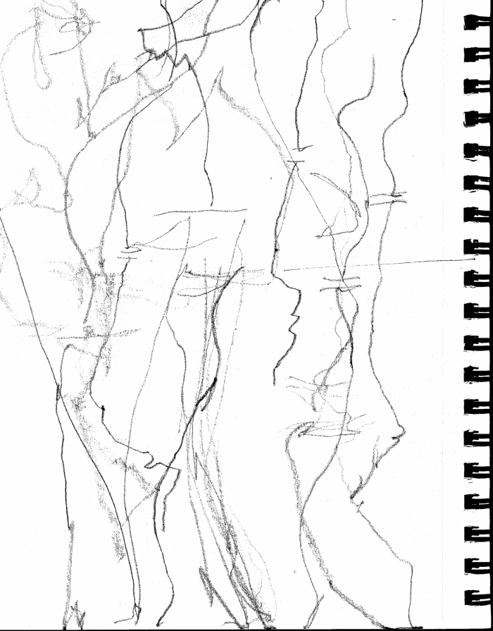 tactile drawing of my spine