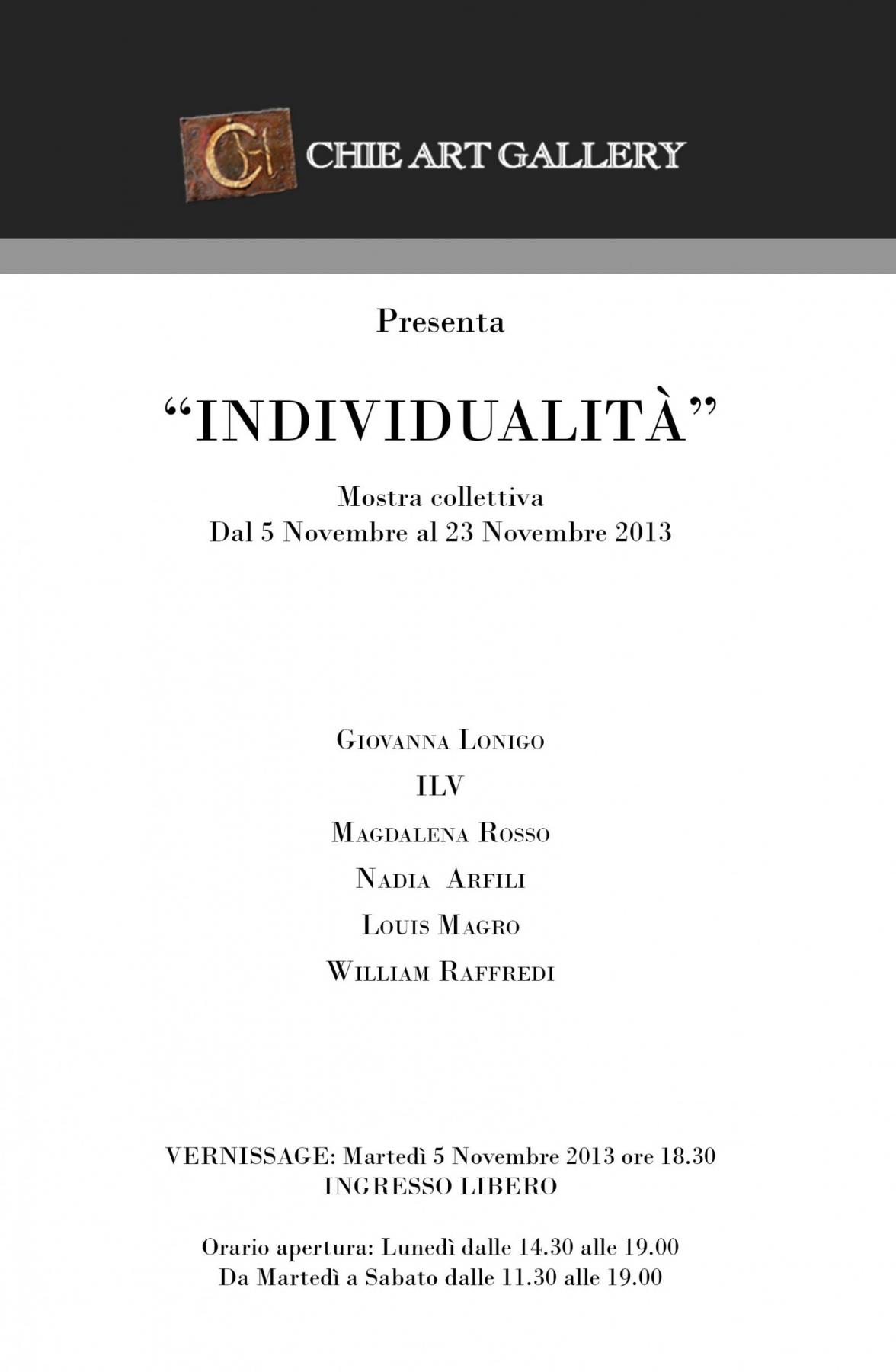 INDIVIDUALITA' INDIVIDUALITA'