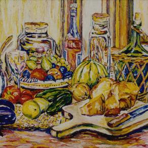 Natura morta con melanzane