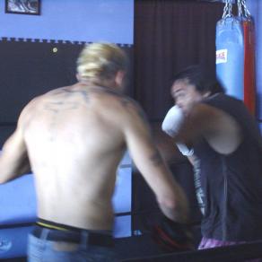 BECARELLI WITH SCOTT DIXON - WORLD BOXING CHAMPION