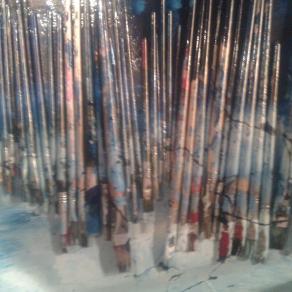 i miei pennelli......blu ;)