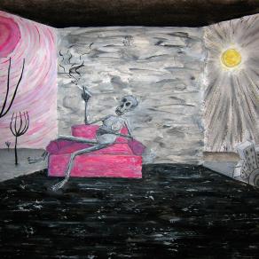 DESAPARECIDO,2013,olio su carta,cm.16x33