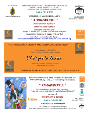 Locandina Mostra personale di Gianfranco Sergio in Sala Celeste Locandina Mostra personale di Gianfranco Sergio in Sala Celeste