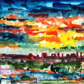 Crepuscolo sul milanese