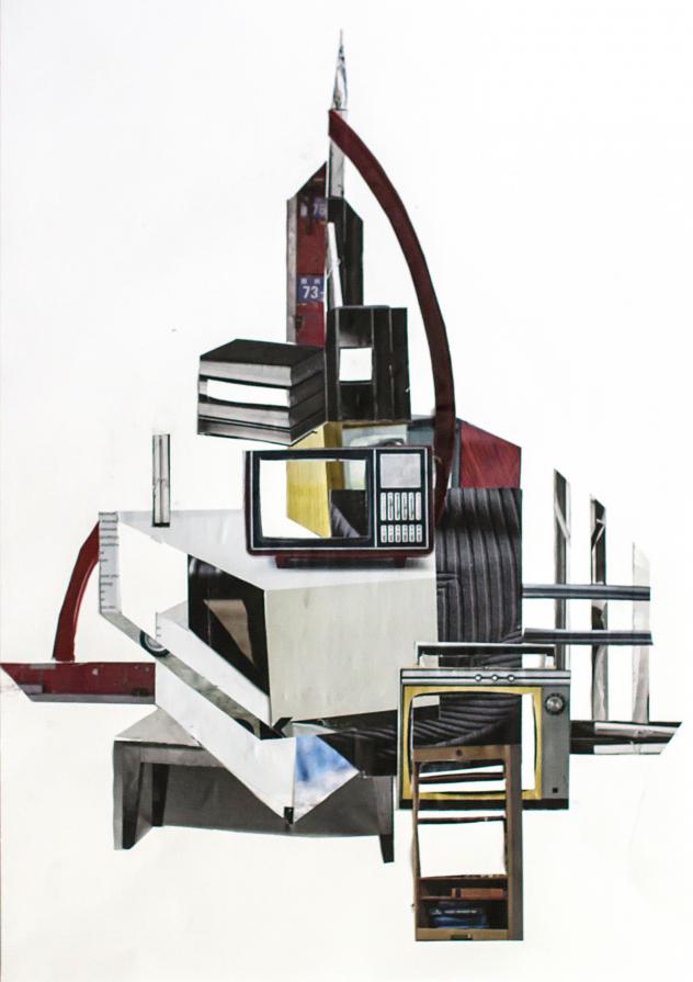 Paper cut collage (House)