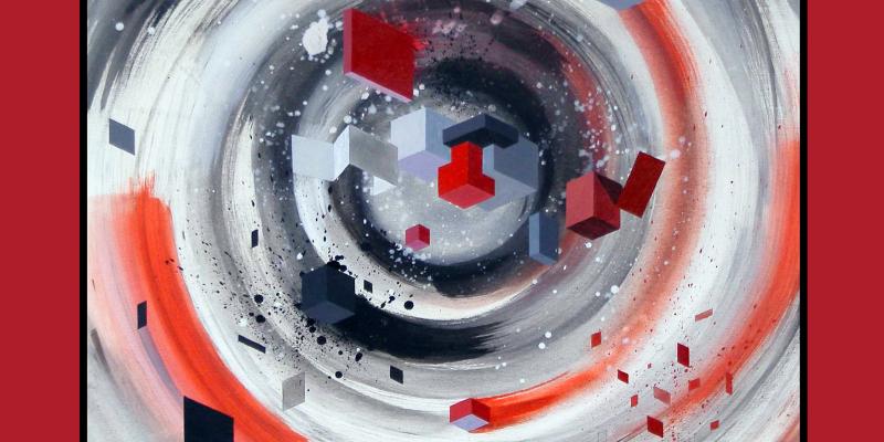 Jacopo Fonte shows painting "The rooms of the time" Jacopo Fonte shows painting "The rooms of the time"