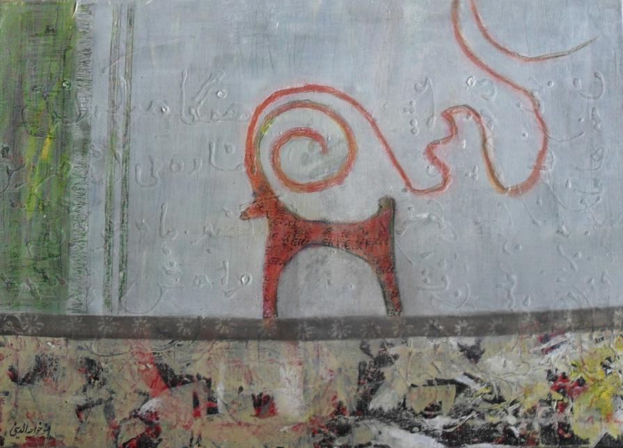 Vom Glück VIII  Mischtechnik auf Leinwand 2011 50 x 50 cm