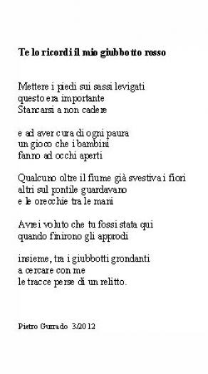 Te lo ricordi il mio giubbotto rosso