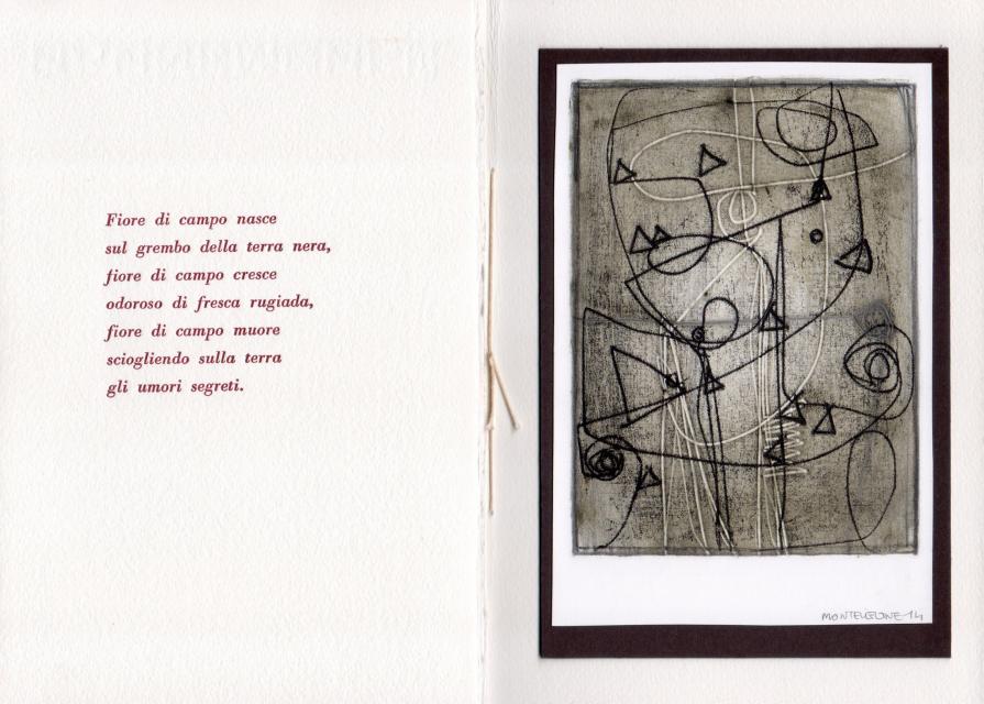 Fiore di campo - Peppino Impastato - ed. Pulcinoelefante n°9100 - gennaio 2014 -33 copie - opera di Massimo Monteleone 