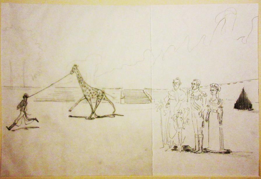 Zarafa is presented to the King at St. Cloud, Paris