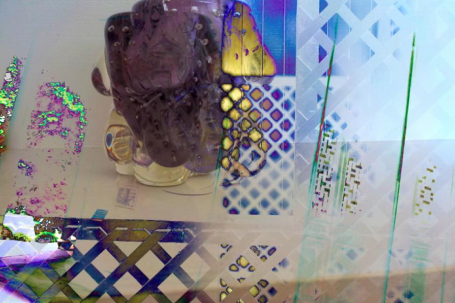 Murano lattice purple